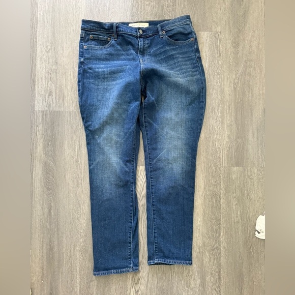 Dark wash Gap real straight denim jeans size 32r - Picture 1 of 5